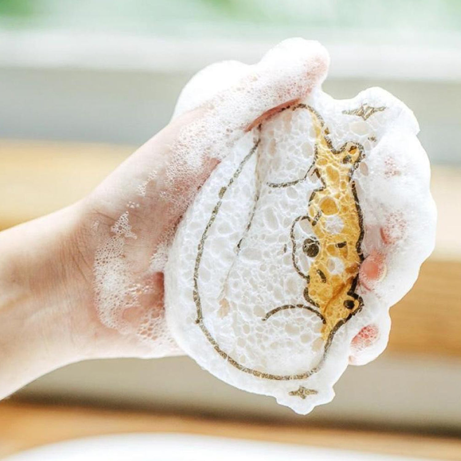 6428A Compressed Wood Pulp Sponge. Creative Cartoon Design Scouring Pad Dishwashing Absorbing Pad. Kitchen Cleaning Tool. DeoDap 6428A Compressed Wood Pulp Sponge. Creative Cartoon Design Scouring Pad Dishwashing Absorbing Pad. Kitchen Cleaning Tool. DeoDap
